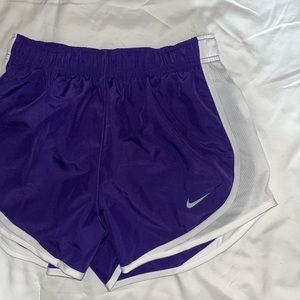 nike purple dri-fit running shorts